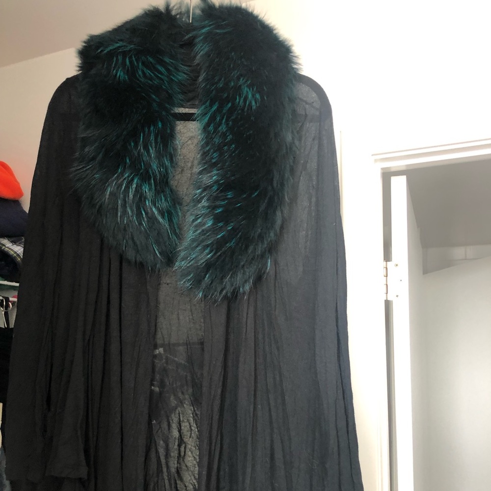 Alice and Olivia fur cardigan